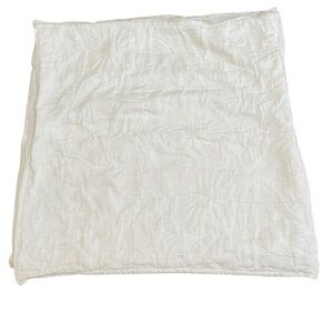 West Elm set of 3  white textured euro sham covers